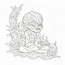 anxiety tattoo design idea