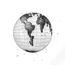 Electric eel wrapped around a globe tattoo design idea