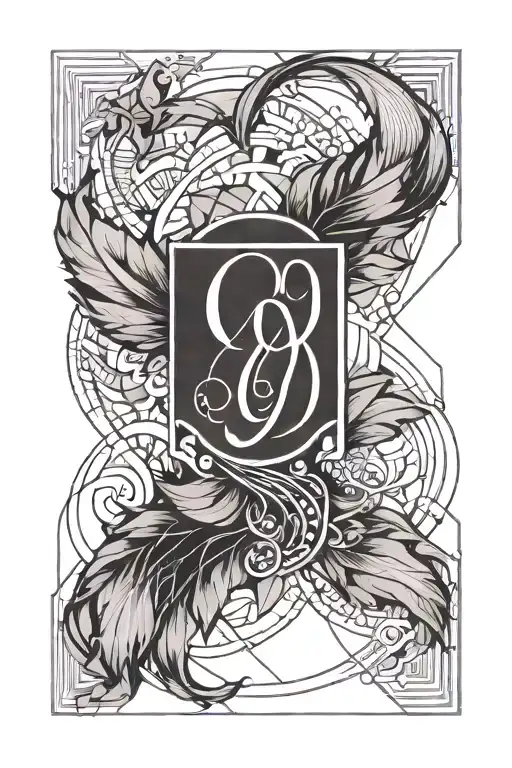 Virgo and number 9 tattoo design idea