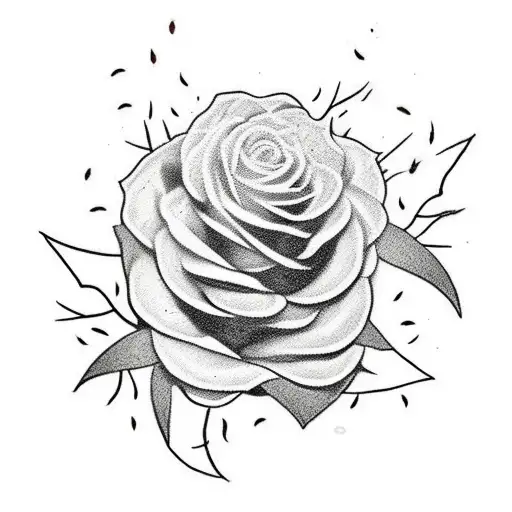 Leave the trail of your petals in my skin And the thorns in sight, that I cling to them in heavy thoughts, I fall asleep tattoo design idea