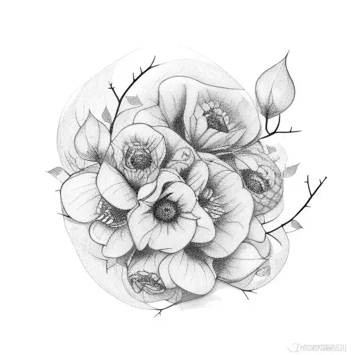 Leave the trail of your petals in my skin And the thorns in sight, that I cling to them in heavy thoughts, I fall asleep tattoo design idea