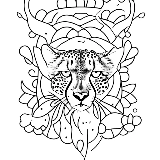 cheetah tattoo design idea
