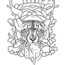 cheetah tattoo design idea