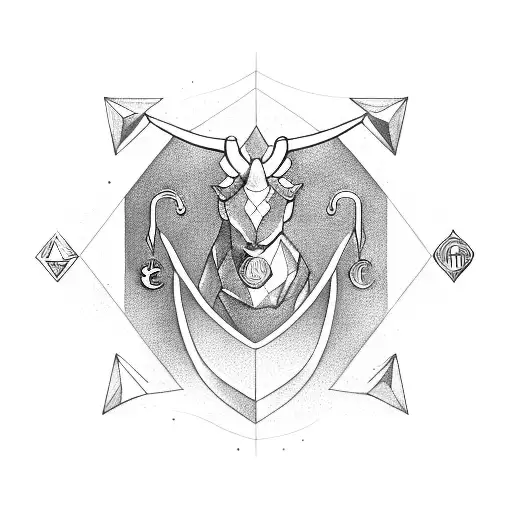 Capricorn symbol integrated into a cryptocurrency logo tattoo design idea