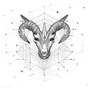 Crypto trading chart with Capricorn constellation tattoo design idea