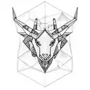 Crypto trading chart with Capricorn constellation tattoo design idea