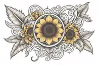  infinity symbol, Sunflower  tattoo design idea