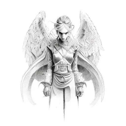 angel miguel tattoo design idea