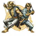 iron maiden eddie fighting luke skywalker tattoo design idea