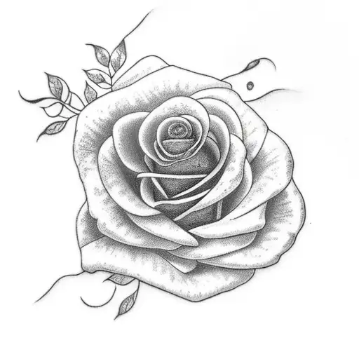 Small Roses with vines tattoo design idea