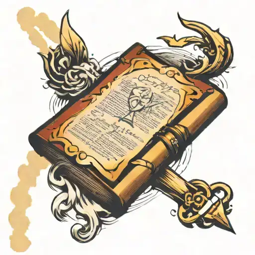 open book tattoo design idea