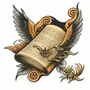 open book tattoo design idea