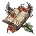 open book tattoo design idea