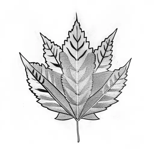 space ship beaming up a weed leaf  tattoo design idea