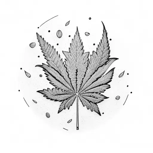 aliens beaming up a weed leaf  tattoo design idea