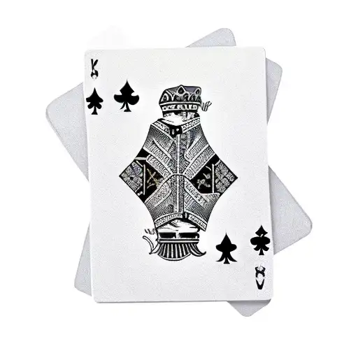Spanish deck of cards tattoo design idea