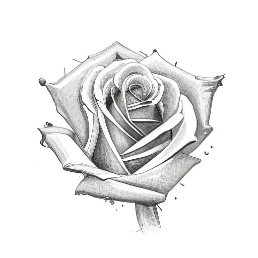 sport car with a rose tattoo design idea