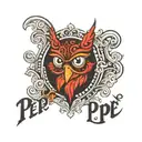 pepe name written tattoo design idea