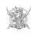 Saxophon  tattoo design idea