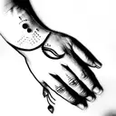 Mano de fatima tattoo design idea