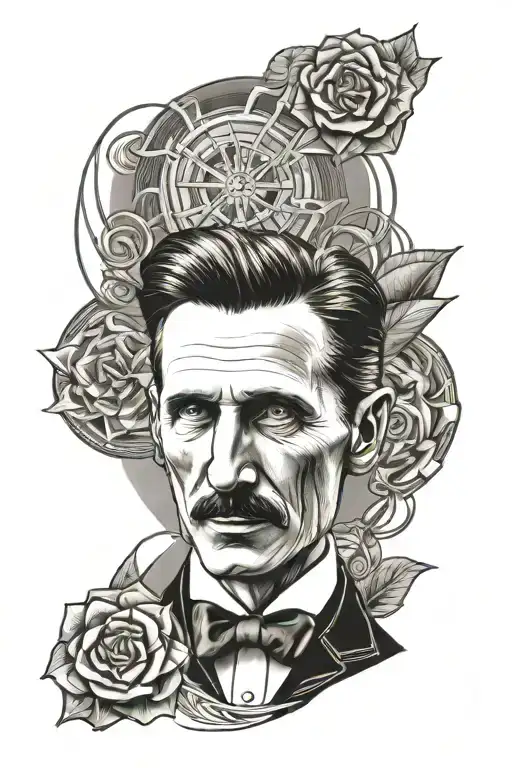 nikola tesla tattoo design idea