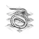 Snake with sword tattoo design idea