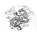 dragon snake  tattoo design idea