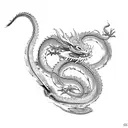 dragon snake  tattoo design idea