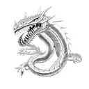 dragon snake  tattoo design idea
