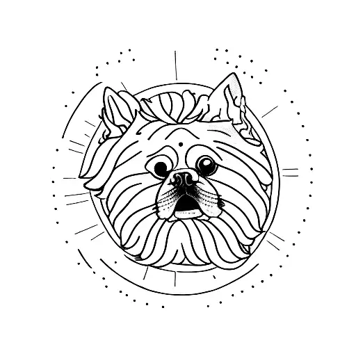A minimalist tattoo of an in-line skate wheel combined with a dog's paw, showcasing the client's interests in in-line skating and their love for dogs. tattoo design idea