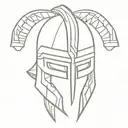 broken gladiator helmet tattoo design idea