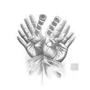 hand holding a torch tattoo design idea