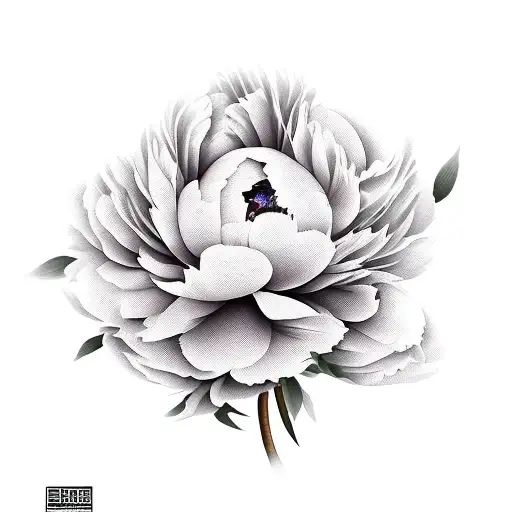 Peony tattoo design idea