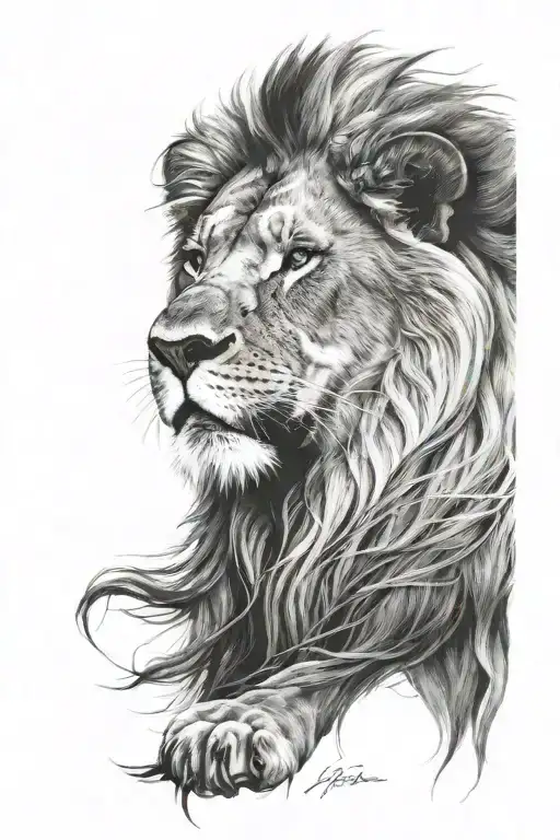 Lion face tattoo tattoo design idea