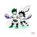 Gon and Killua from Hunter x Hunter fighting training tattoo design idea