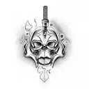 reaper holding out a tig welding torch tattoo design idea