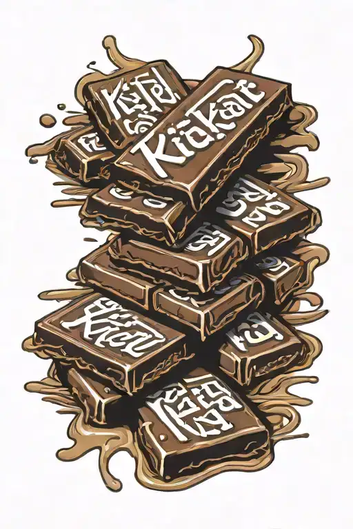 kitkat chocolate bar tattoo design idea