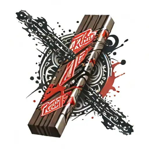 kitkat chocolate bar tattoo design idea