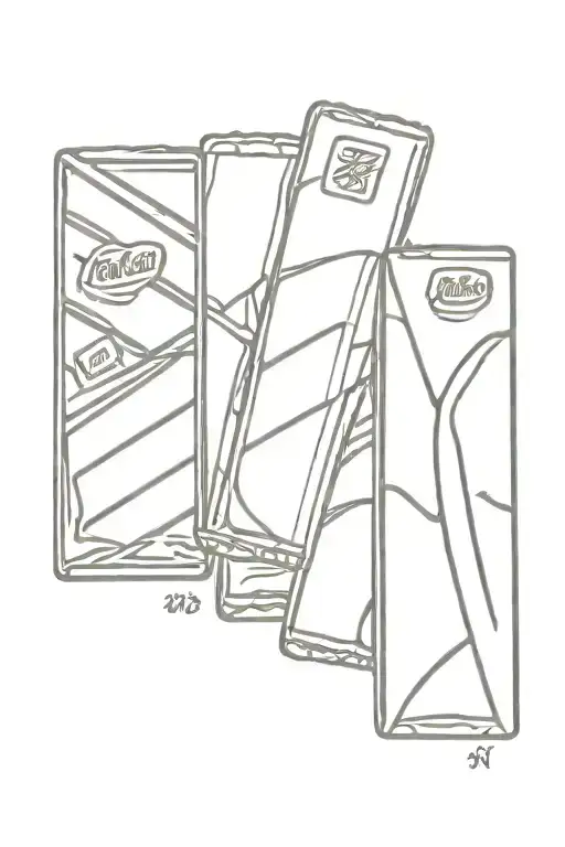 kitkat chocolate bar tattoo design idea