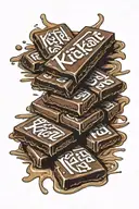 kitkat chocolate bar tattoo design idea