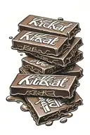 kitkat chocolate bar tattoo design idea