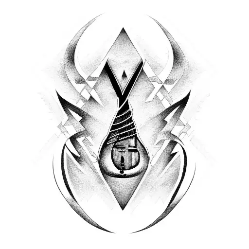 Metallica logo with a guitar tattoo design idea