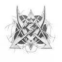 Metallica logo with a guitar tattoo design idea