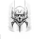 Metallica logo with a guitar tattoo design idea