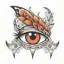calm but angry eyes tattoo design idea