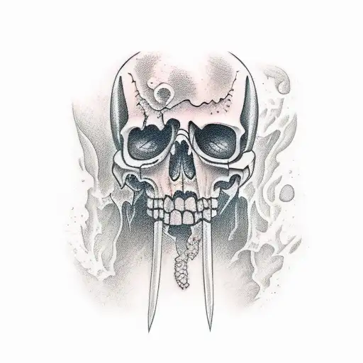 hot grimreaper girl  tattoo design idea