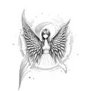 angel and devil tattoo design idea