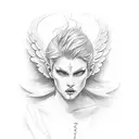 angel and devil tattoo design idea