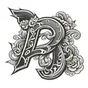 LETRA S CON UN NUMERO 2     S2 EN ESTILO TRADICIONAL CON SOMBRAS  tattoo design idea