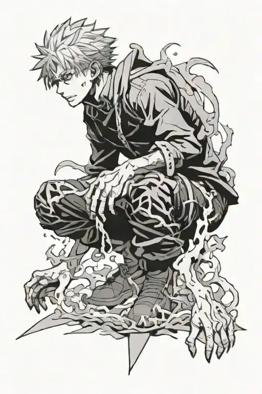 Jujutsu Kaisen anime tattoo design idea